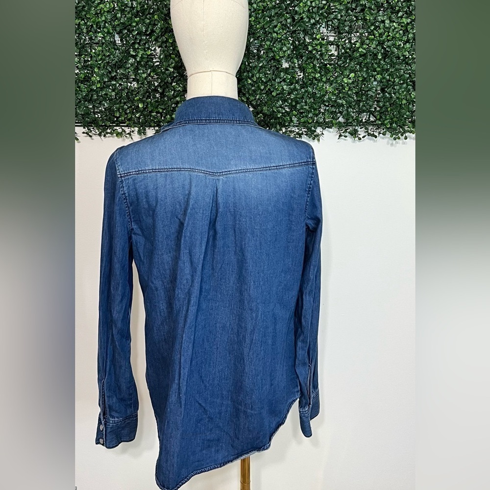 Mudd Jean acid wash lightweight button up long sleeved shirt size small - Picture 2 of 7